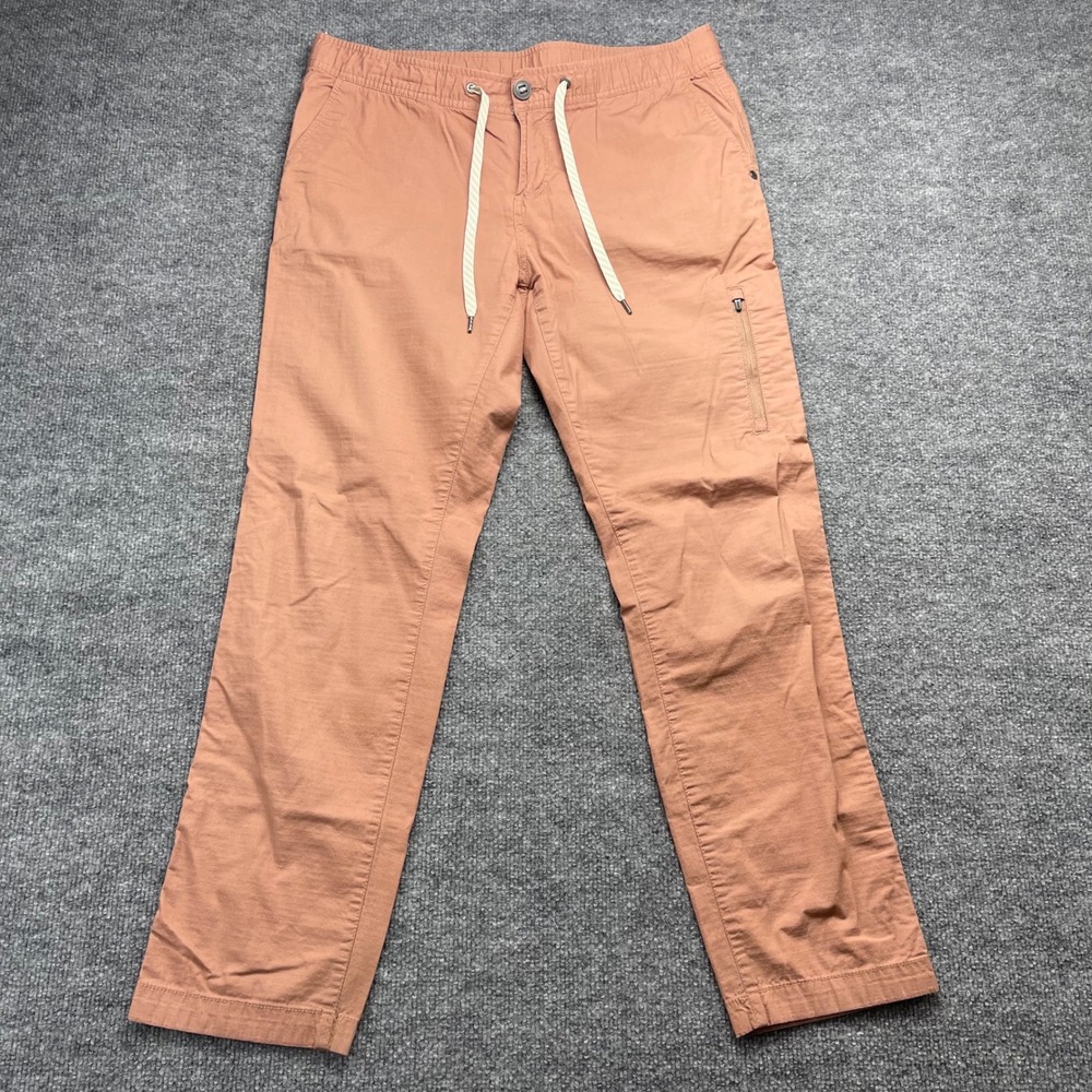 Vuori Ripstop Climber Pants Mens Large Clay Pink VW401 Elastic Waist Hiking